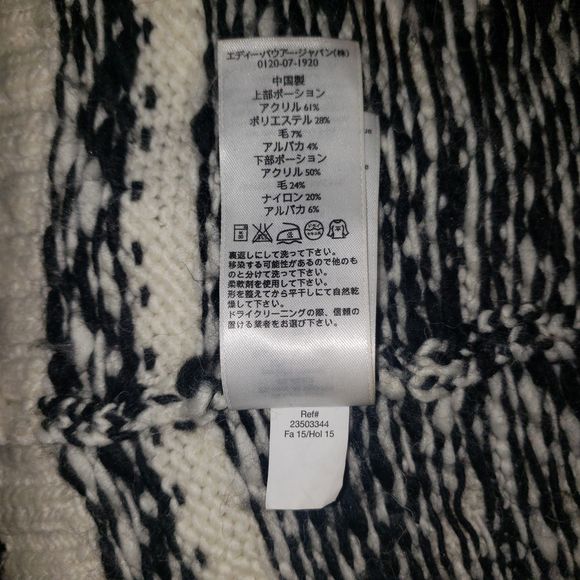 EDDIE BAUER Alpaca Wool Hooded Zip Front Cardigan Sweater Size Medium - Picture 6 of 7